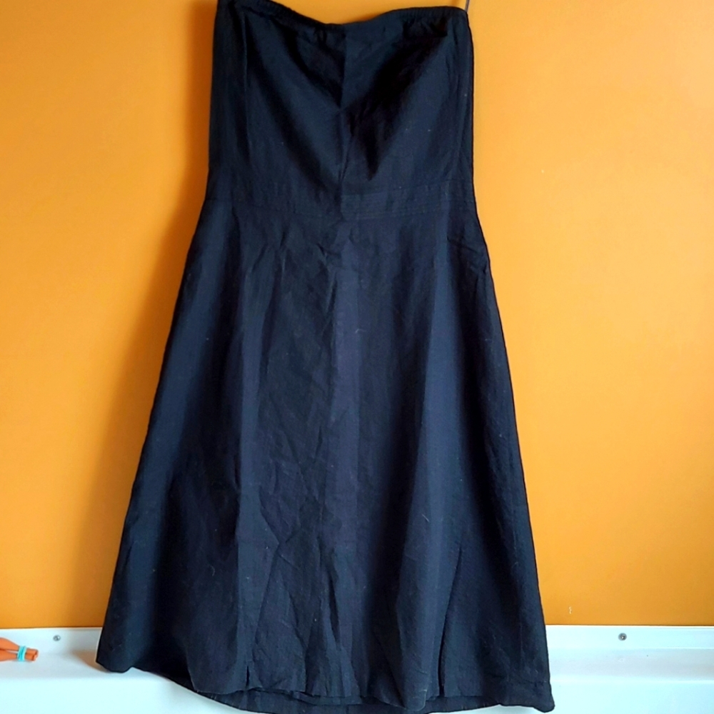 J. Crew Strapless Black Dress